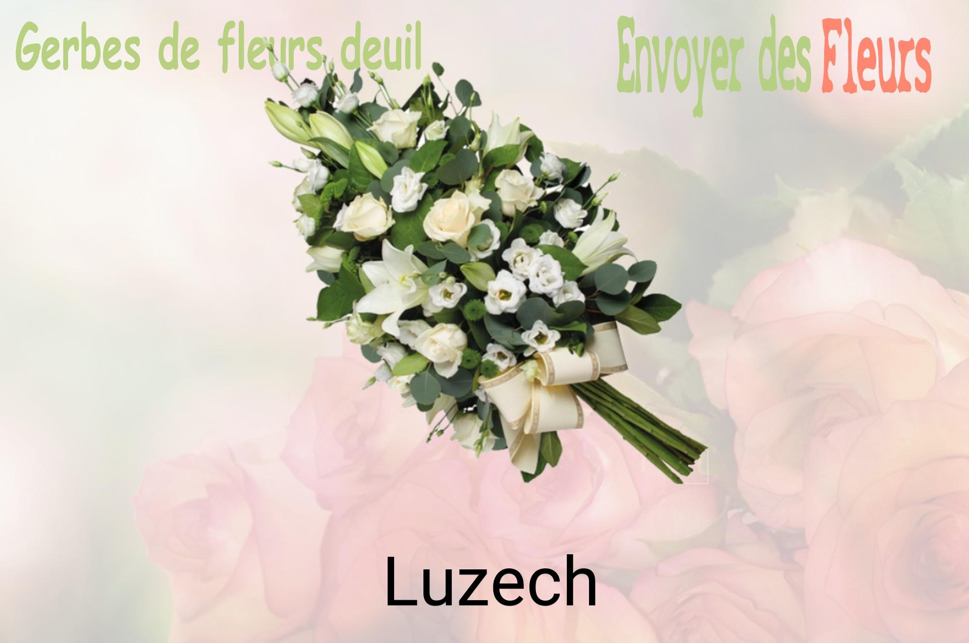 Gerbe de fleurs de deuil livrée à Luzech